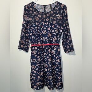Floral dress with belt